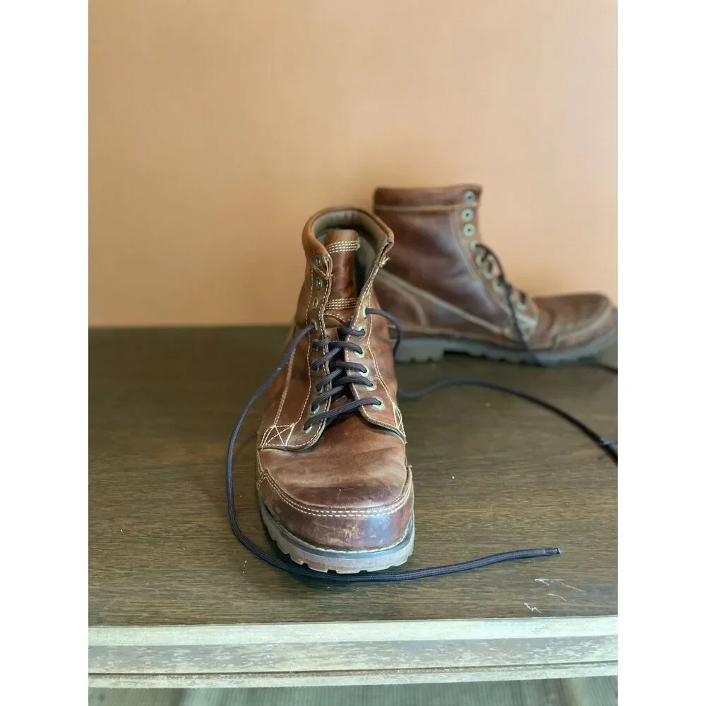Timberland Earthkeepers Men’s 10 Brown Leather 6” Boots Rugged Work Heritage